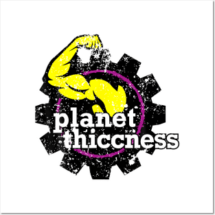 Planet Thiccness Gym Thickness Funny Joke Workout Lover Posters and Art